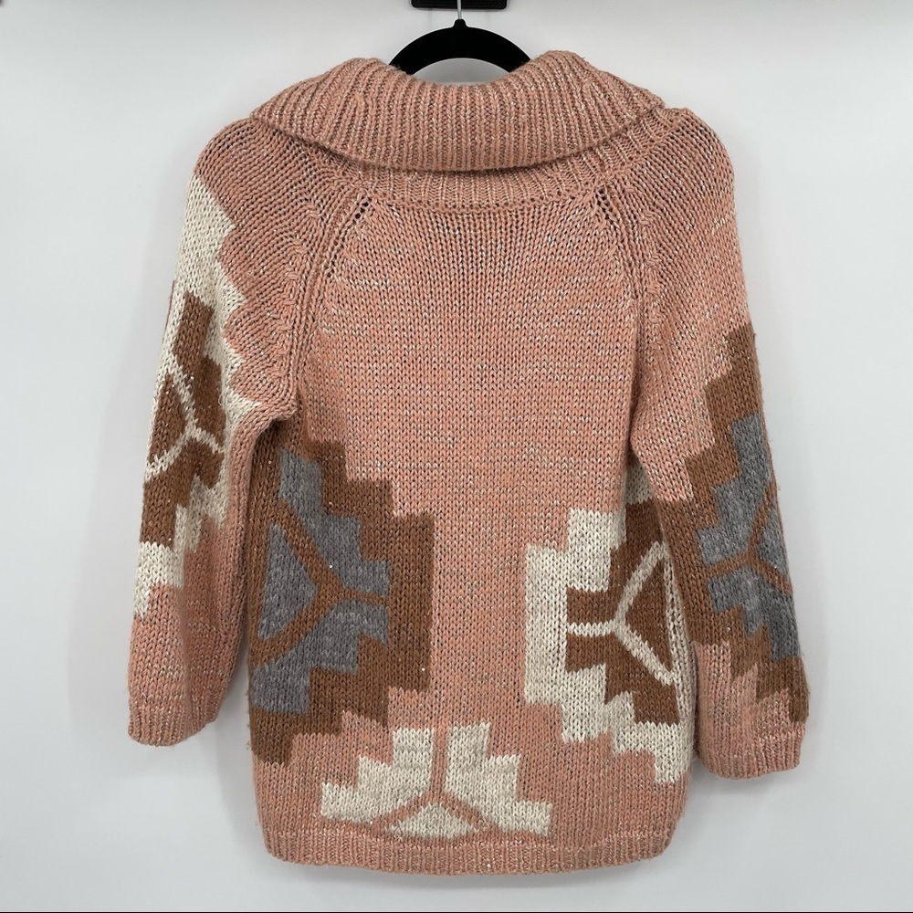 Sundance Pink Tribal Sweater with Sequin Sequin Detail - Picture 10 of 14